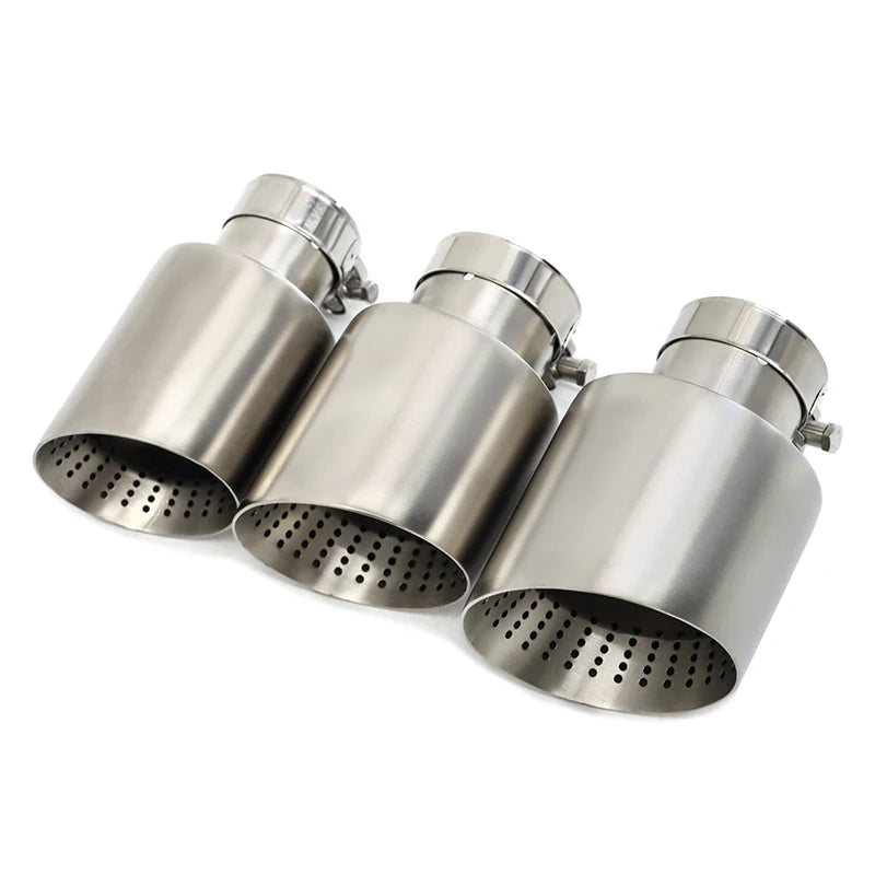 1 Pcs Stainless Steel Car Exhaust Tip Universal 60MM 63mm Muffler Tip