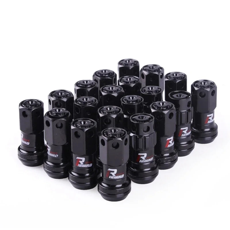2025 NEW High Quality R40 Style Steel Racing Wheel Lug Nuts Racing Composite Lock Lug Nuts with Security Key M12x1.5/1.25