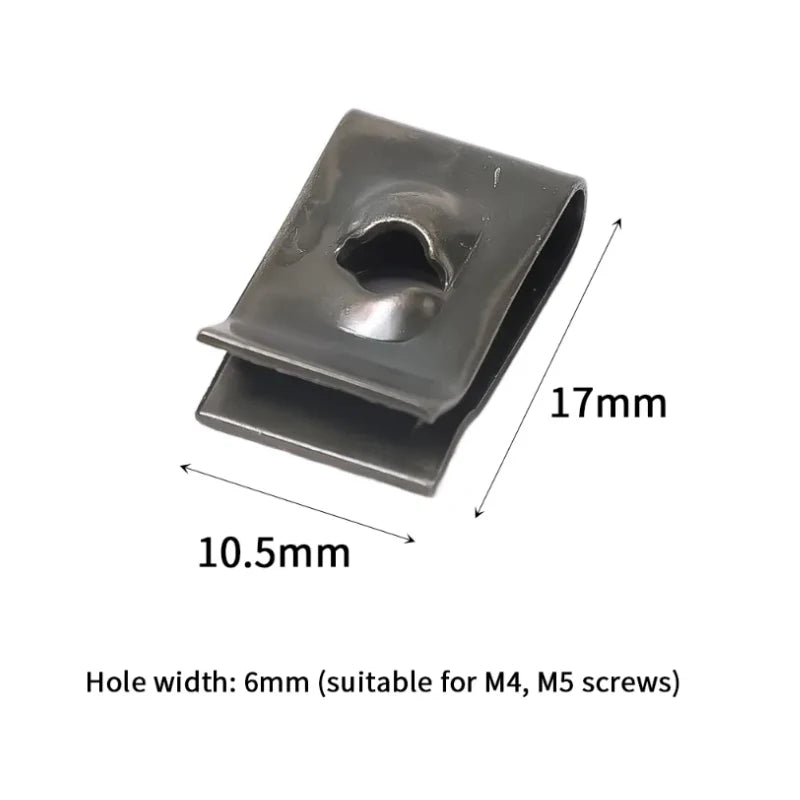 Self Tapping Screws Metal Fastener Clip for Car Motorcycle U-Type Clip with Screw Anti-rust Protection Clip Screw Iron Sheet Kit