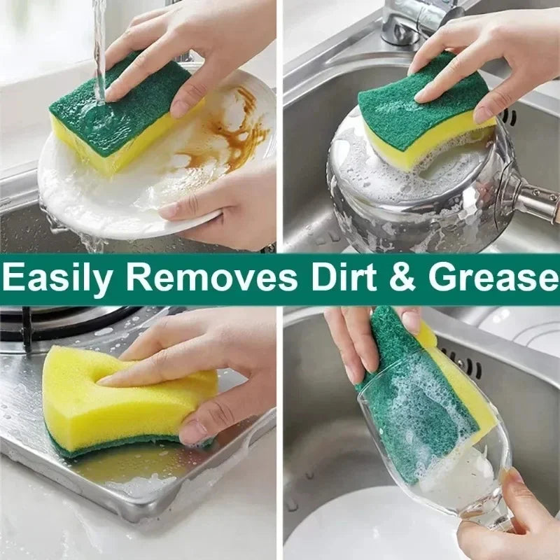 Highly absorbent double-sided sponge magic cleaning
