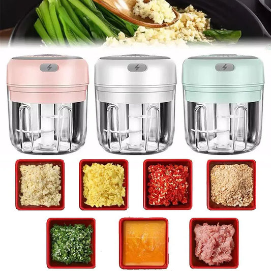Automatic Electric Garlic Crusher Speedy Blender Usb Portable 250ml