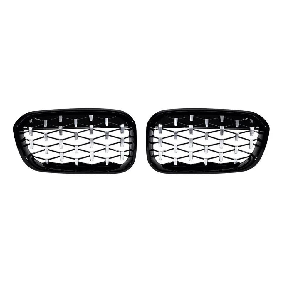 BMW Front Bumper Kidney Grille Racing Grills For BMW 1 Series F20 F21 2015-2019 Replacement Double Slat Gloss Black Grilles