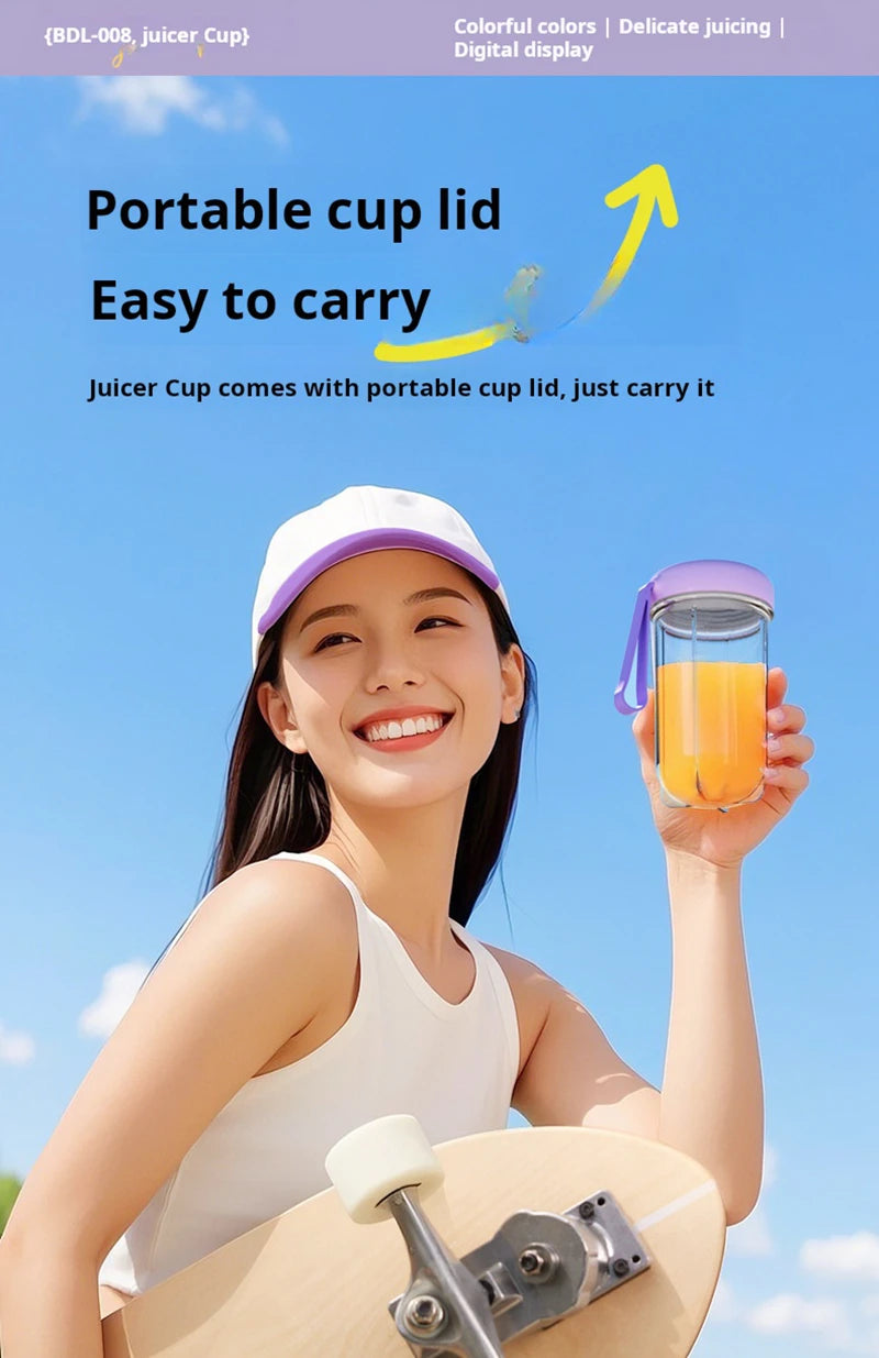 Portable Blender USB Rechargeable Cordless Mini Juicer Mixer