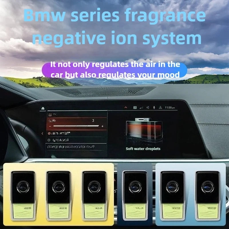 BMW Car Air Vent Clip Perfume Holder + Refill Fragrance Oil Ambient Scent System Aromatherapy Diffuser Interior Accessories