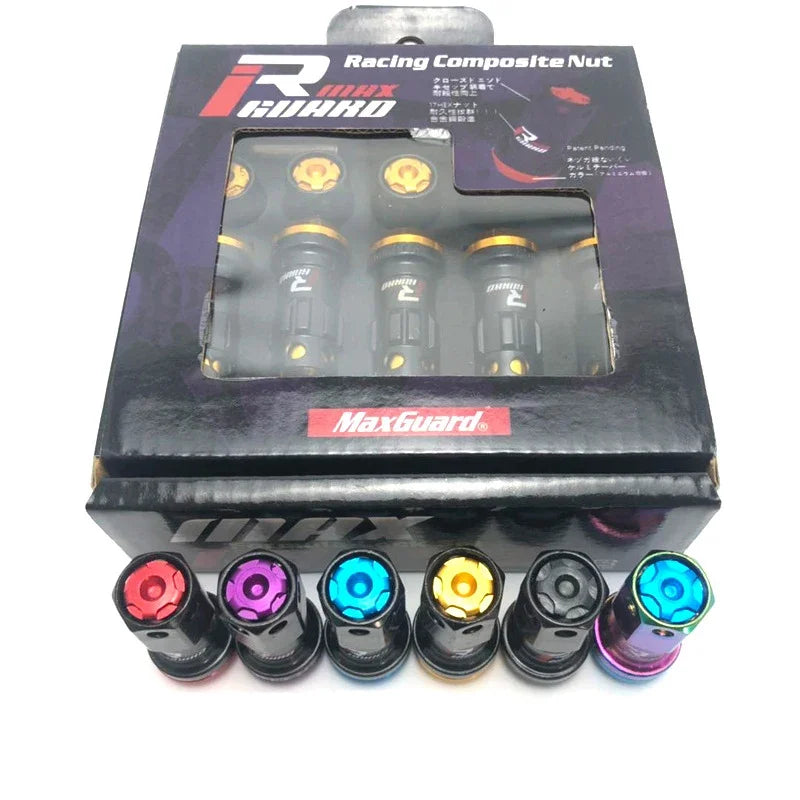 2025 NEW High Quality R40 Style Steel Racing Wheel Lug Nuts Racing Composite Lock Lug Nuts with Security Key M12x1.5/1.25