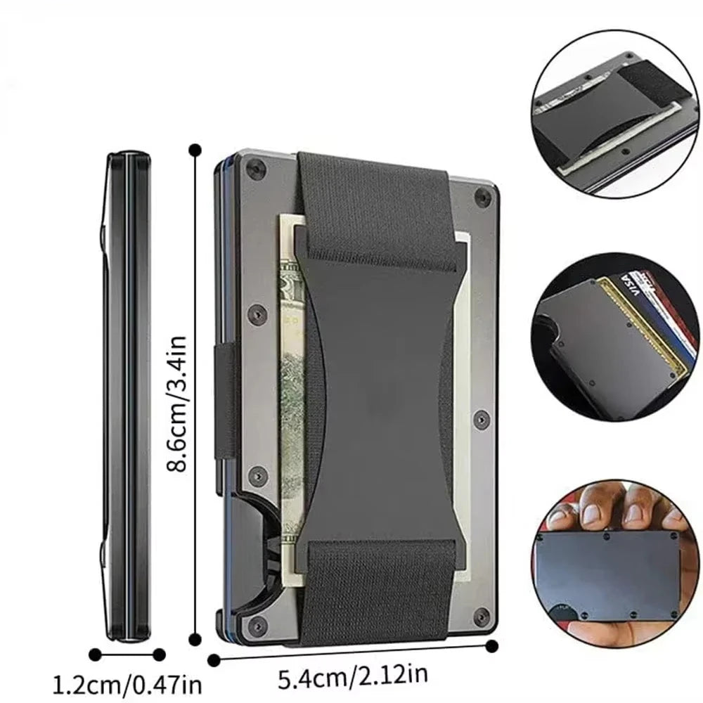 Forged Carbon Fiber Minimalist Slim Wallet RFID shield Unisex