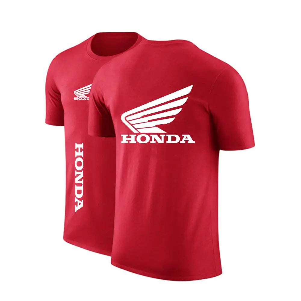 Honda Fashion New Summer Honda Car Logo Custom Crew Neck Punk Comfortable Printed Short Sleeve Casual Sweatshirt T-Shirt