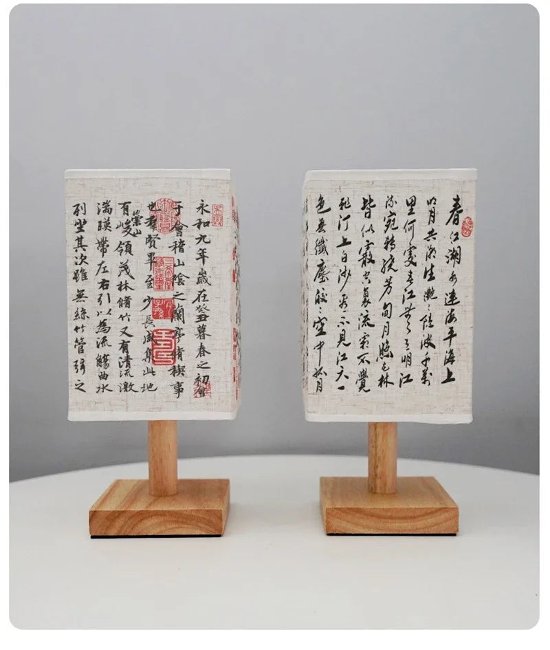 LED Decoration Chinese Table Lamp Simple Dimmable