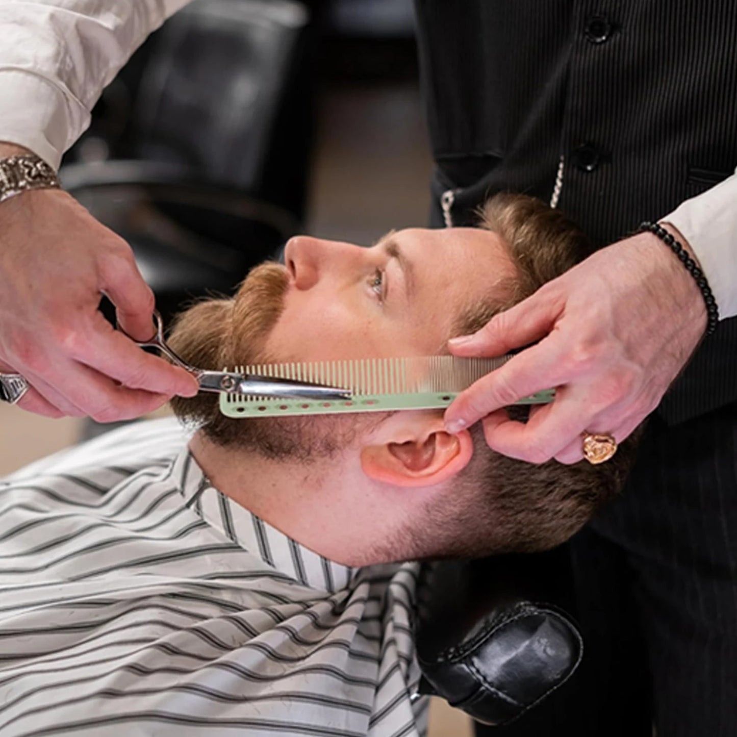 Barbershop Hair Cutting Comb Barber Heat Resistant Anti-static Hair Brush