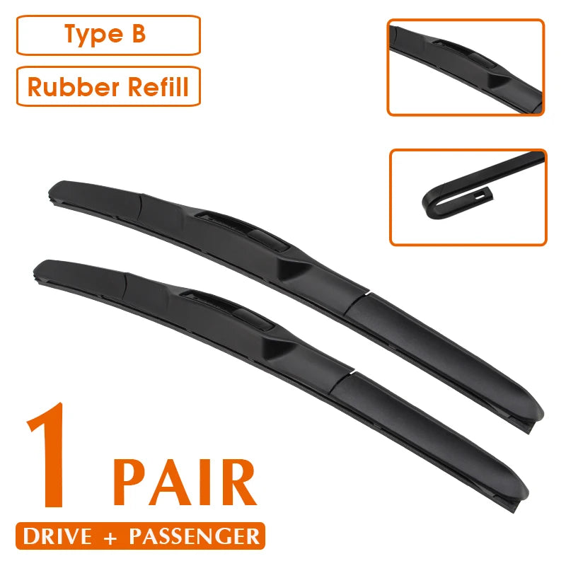 Wiper for Honda Civic 9 Hatchback Tourer Europe 2012-2016 Windshield Rubber Silicon Refill Front Window Wiper 26"+18" Accessories