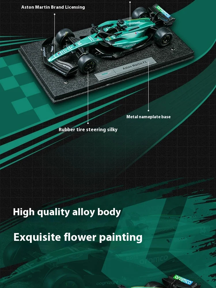 TSC 1:18 F1 Aston Martin 14 F1 /Mclaren 4 F1 Alloy Model Car