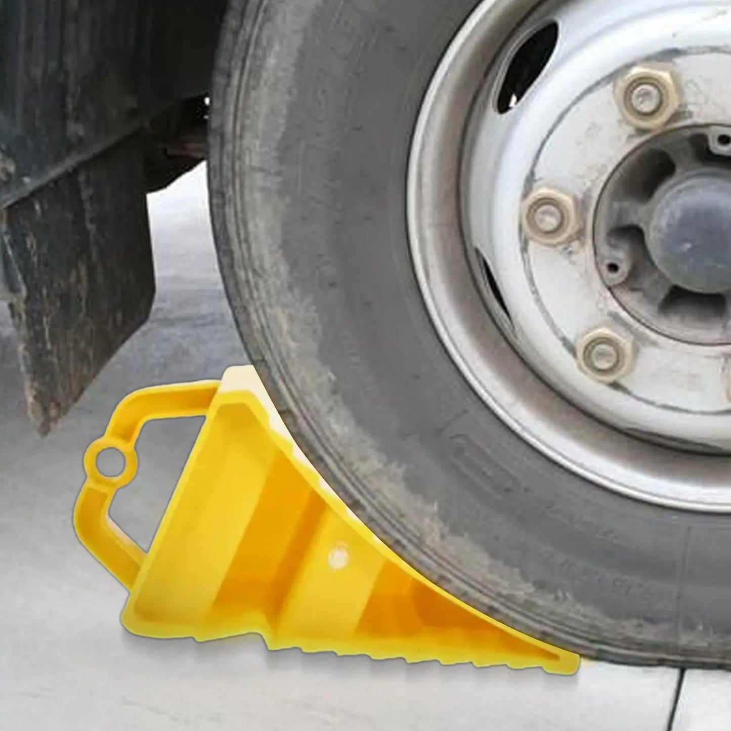 Wheel Stopper For Car Anti-Slip Multipurpose Wheel Stopper Yellow Tire Chocks Portable Wheel Chocks Wear-Resistant Tire Stopper