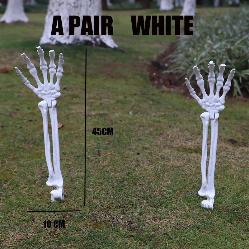 Halloween Decorations Scary Props Realistic Skeleton Skull & Hands Halloween Home Decor Yard Prank Festivals Party Supplies