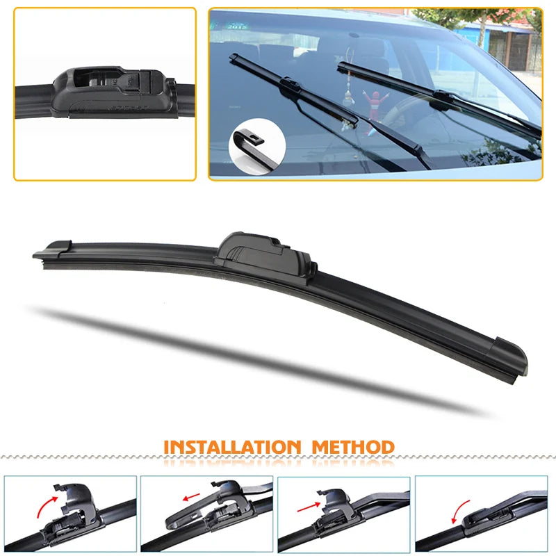 Wiper for Honda Civic 9 Hatchback Tourer Europe 2012-2016 Windshield Rubber Silicon Refill Front Window Wiper 26"+18" Accessories