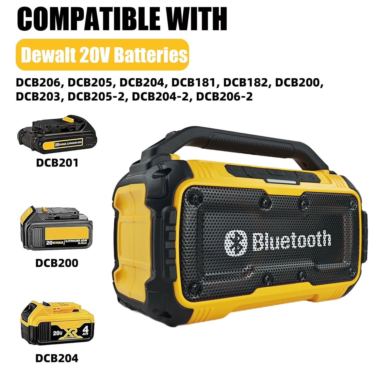 Portable Speaker Wireless Bluetooth-compatible Subwoofer Outdoor Construction Site Waterproof Loudspeaker Stereo Surround ﻿