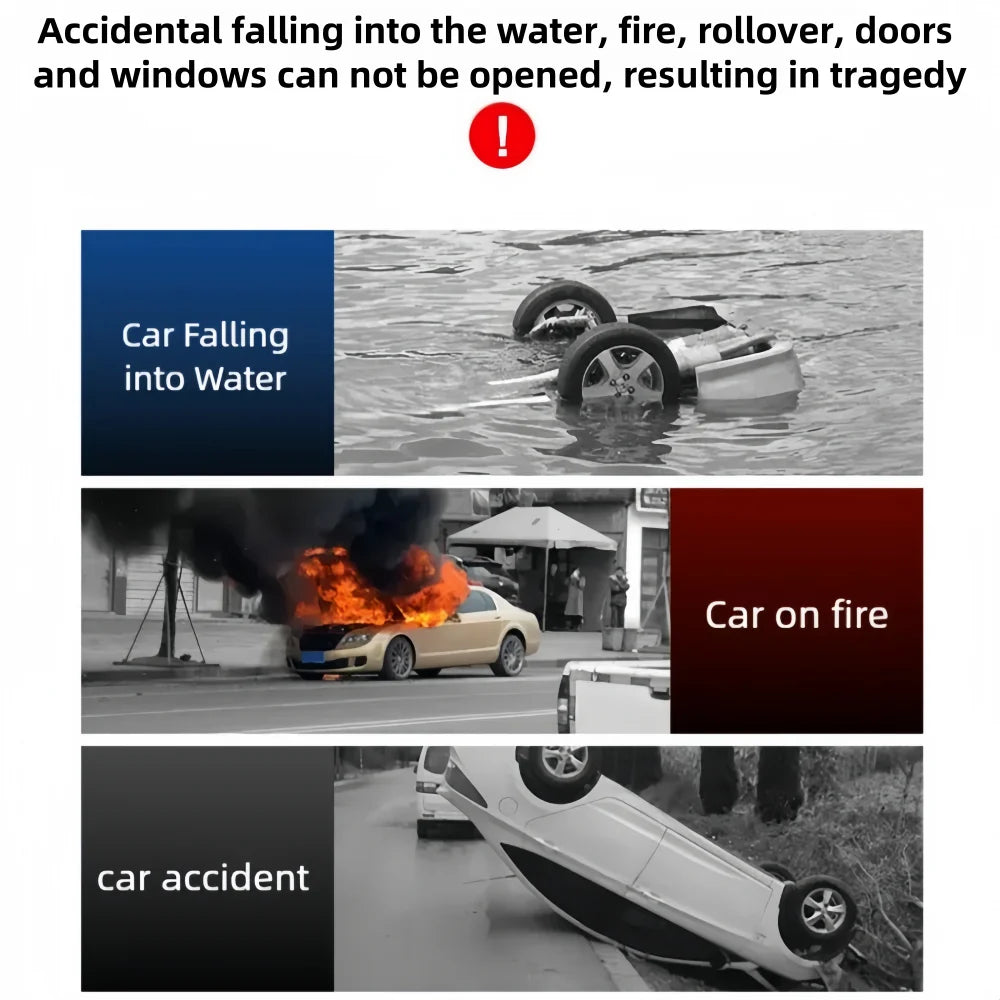 Window Breaker Seatbelt Cutter Car Gadgets Vehicle Escape Tool Safe Hammer Glass Breaker Life-Saving Emergency Artifact