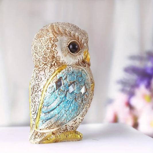 Desk Ornament Realistic Owl Statue Collectible Figurine Home Decor Office Desk Accessory Themed Ornament for Owl Lovers Owl
