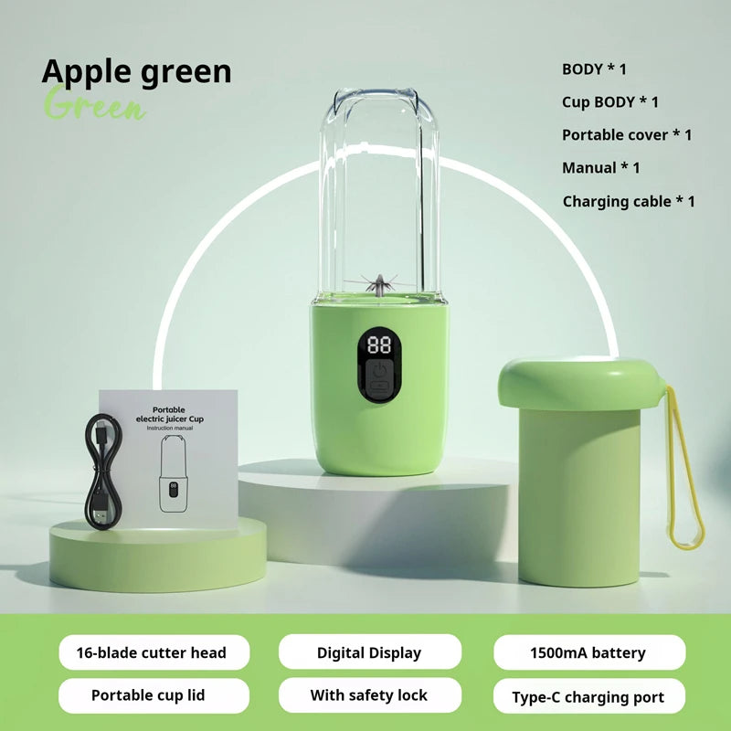 Portable Blender USB Rechargeable Cordless Mini Juicer Mixer
