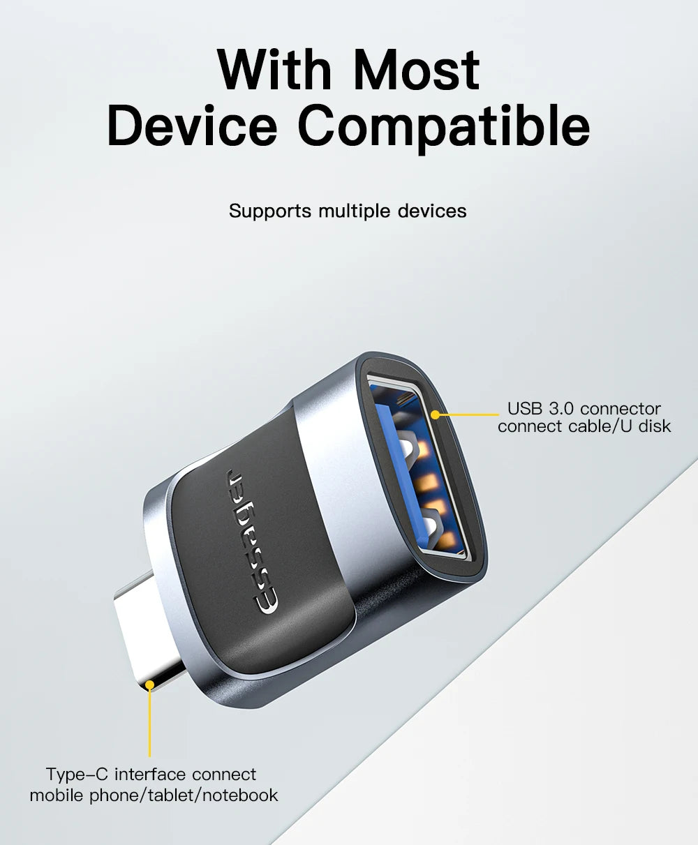 Essager USB 3.0 To Type C OTG Adapter USB A Type C Male To Micro Type C USB A Female Converter For Laptops