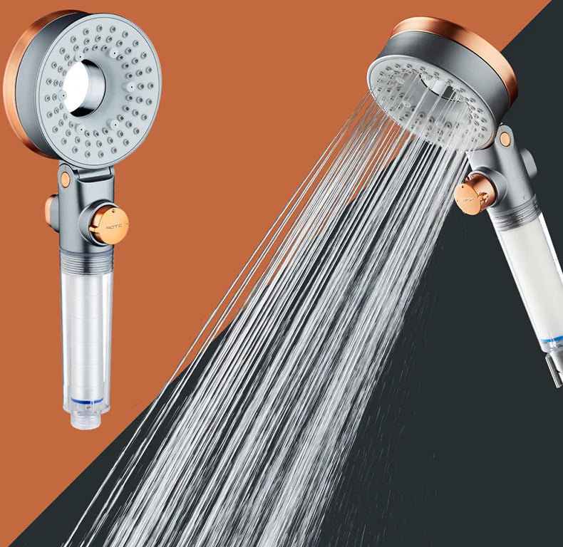 Double-sided shower head beauty filtered water purification three-speed pressurized