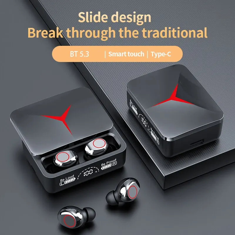 Original TWS M90 Wireless Headphones Sliding Cover Gaming Earphone Bluetooth 5.3