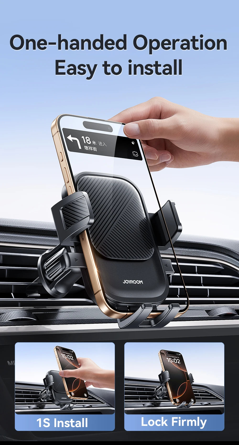 Car Phone Holder 360° Rotation Car Air Vent Phone Holder Universal Hands-Free Cell Phone Mount For 4.7-6.9'' Phones