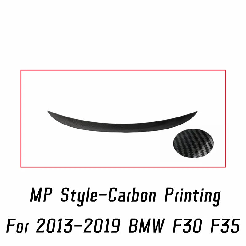 Spoiler for BMW 3 Series F30 F31 F35 M4 MP PSM Style Carbon Glossy Black Rear