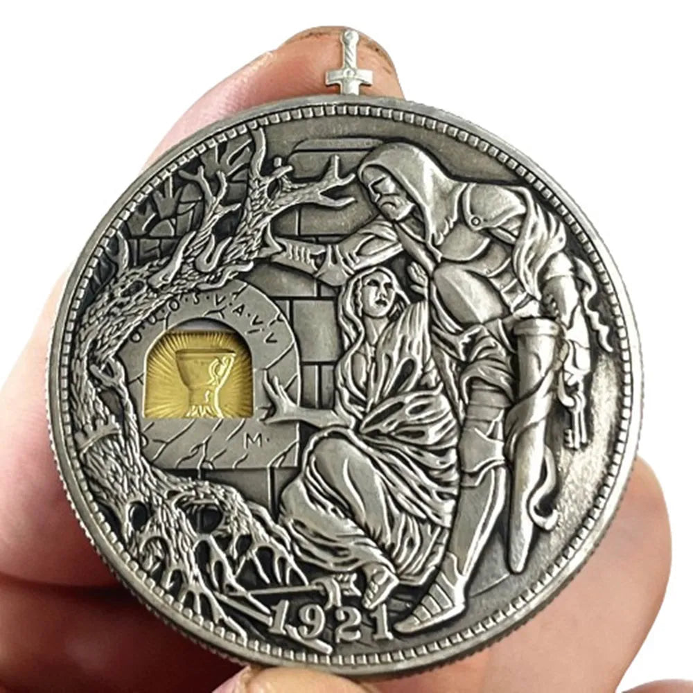 Movable Mechanism Holy Grail Coin Hobo Nickel Morgan Dollar Roman Booteen