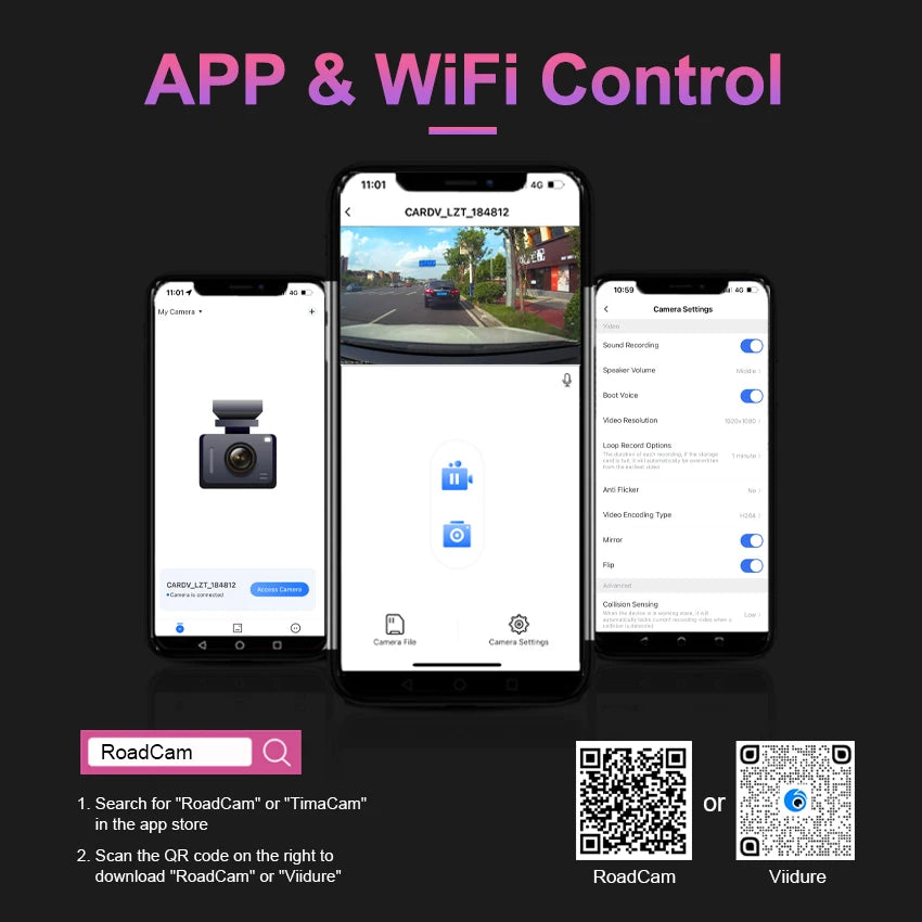 Dashcam For Peugeot 5008 GT II SUV 3008 2018-2023 For DS7 Crossback 2018-2019 For Citroen C5 hybrid 2019-2023 Car DVR Dash Cam