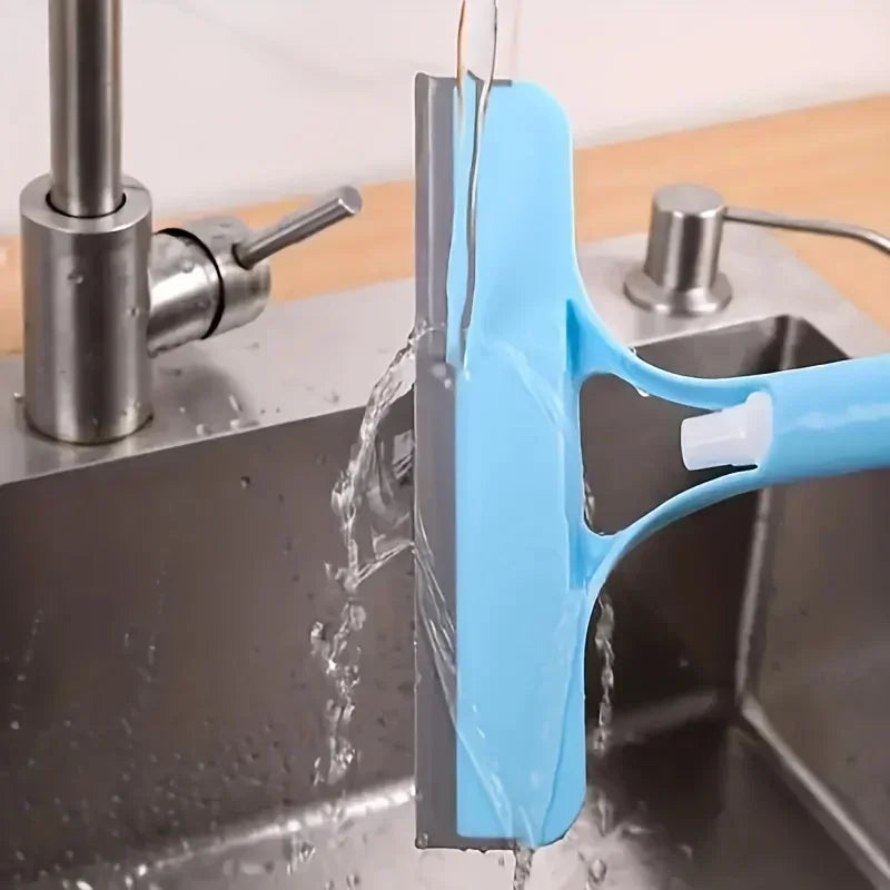 Glass Wiper with Watering Can Glass Cleaning Tool 3-In-1 Mirrors Glass Scraper