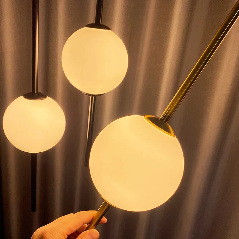 Nordic Simple Glass Ball Pendant Lights Dining Room Bedroom Decor