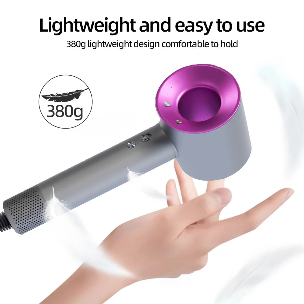 High-speed bladeless hair dryer Negative ion hair care High power, silent and quick drying, portable, suitable for home travel