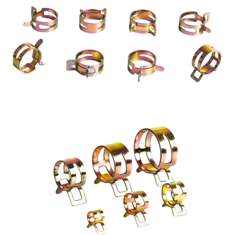 50 Pcs Fastener 5mm 6mm 7mm 8mm 9mm Spring Clip Fuel Water Line Hose Pipe Air Tube Clamps Fuel Water Tube Clamps Fastener