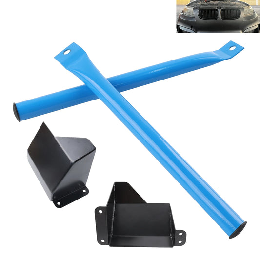 QT Dynamic Air Intake Scoops & Grill Bar V Brace Red BLACK For BMW E90 N52 N54 N55