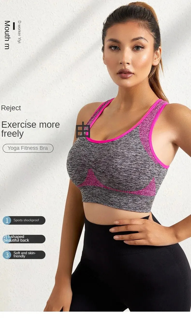 Women's Workout Sports Bras Fitness Backless Padded Ivy Low Impact Bra Yoga Crop Tank Top