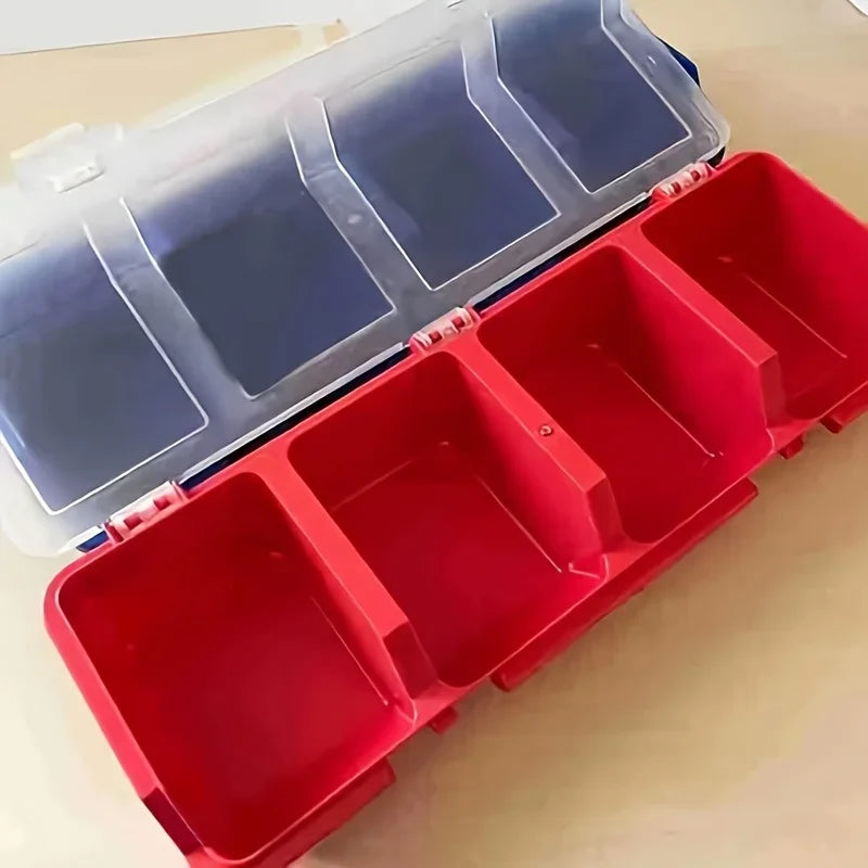 1Pc/2Pcs Multi-Compartment Organizer Box For Screws & Small Parts