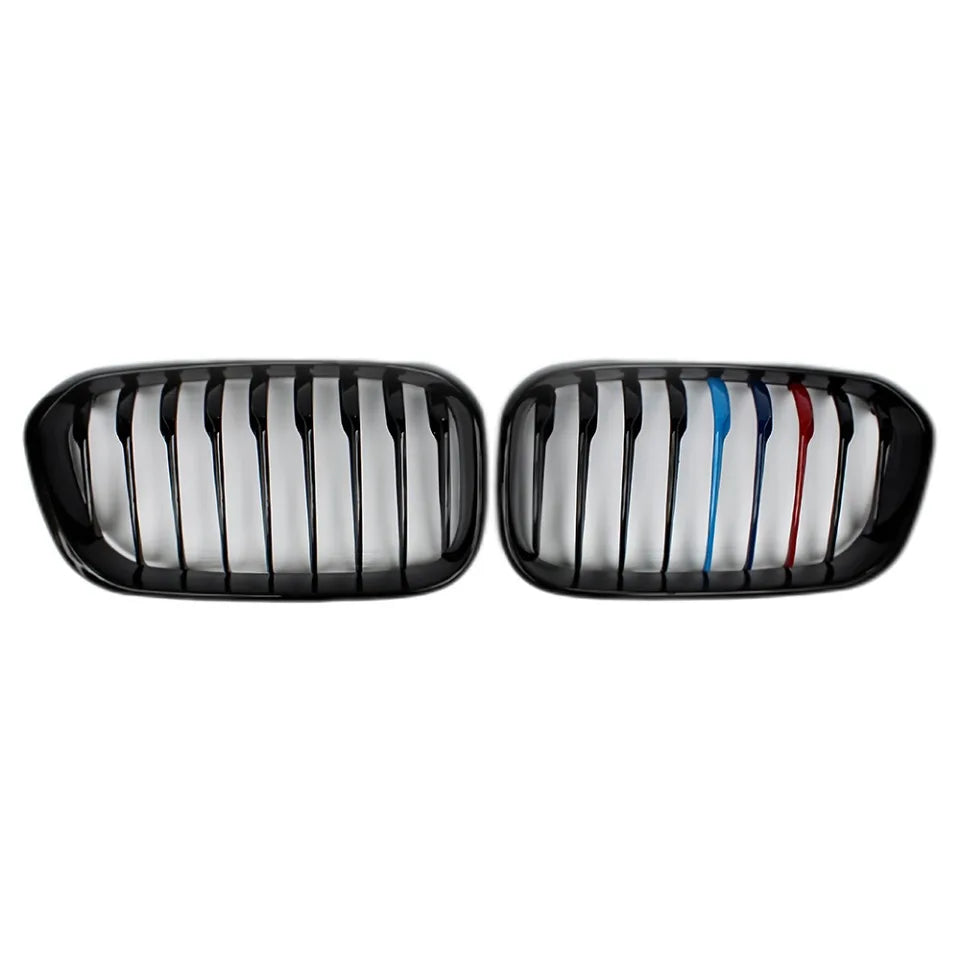BMW Front Bumper Kidney Grille Racing Grills For BMW 1 Series F20 F21 2015-2019 Replacement Double Slat Gloss Black Grilles