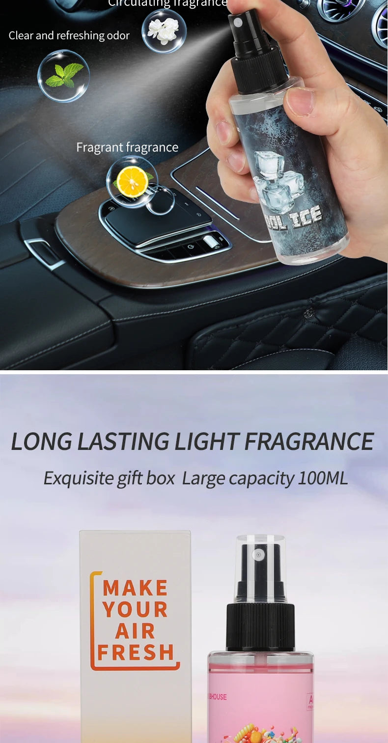 Car Flavouring Car Air Fresheners Perfume strawberry/Ice Flavour Long-Lasting Auto Aromatherapy Car Interior Deodorant Supplies