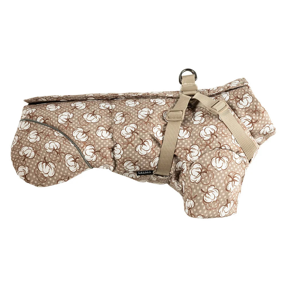 Winter Dog Jacket with Harness Thicken Waterproof Warm Outdoor Dog Clothes for Small Dogs Soft Padded Dog Puffer Snow Pet Coat