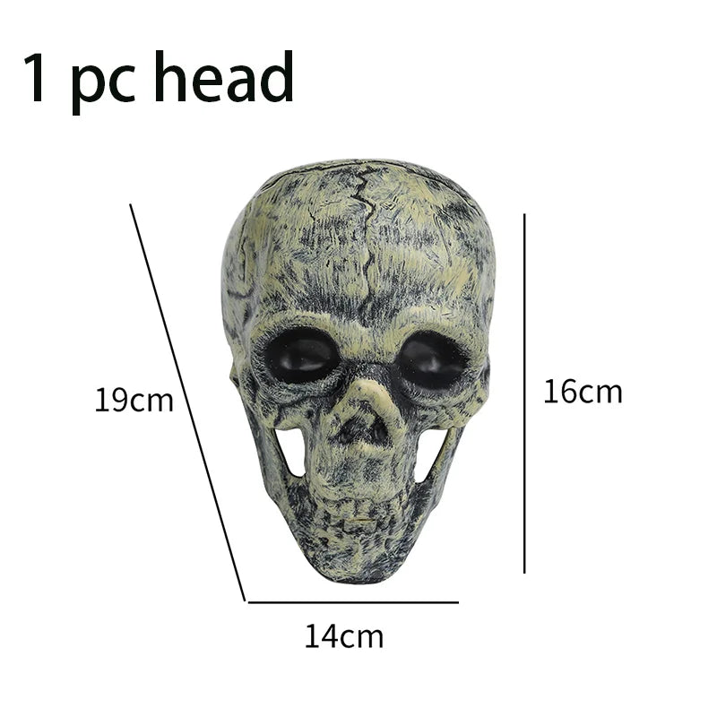 Halloween Decorations Scary Props Realistic Skeleton Skull & Hands Halloween Home Decor Yard Prank Festivals Party Supplies