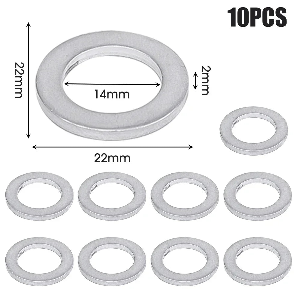Honda Accord Aluminium Oil Drain Seal Gasket 14 mm I.D. Screw Washers For Honda Accord CR-V CR-Z 9410914000 94109-14000