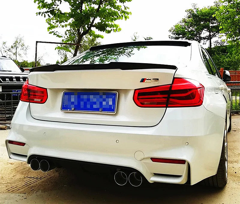 Spoiler for BMW 3 Series F30 F31 F35 M4 MP PSM Style Carbon Glossy Black Rear
