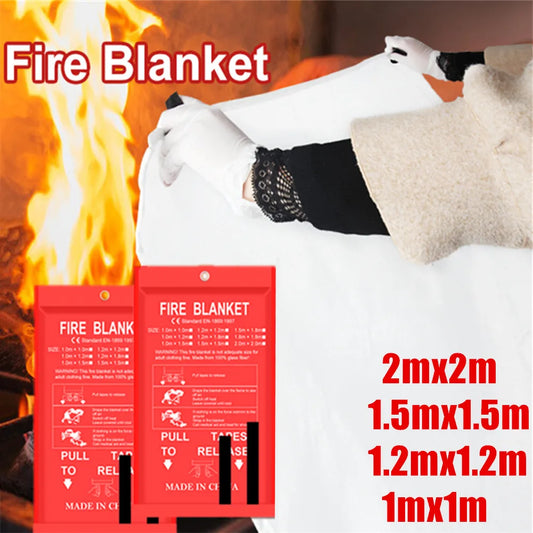 4 Size Emergency Fire Blanket for Home & Kitchen Fire Suppression Fiberglass