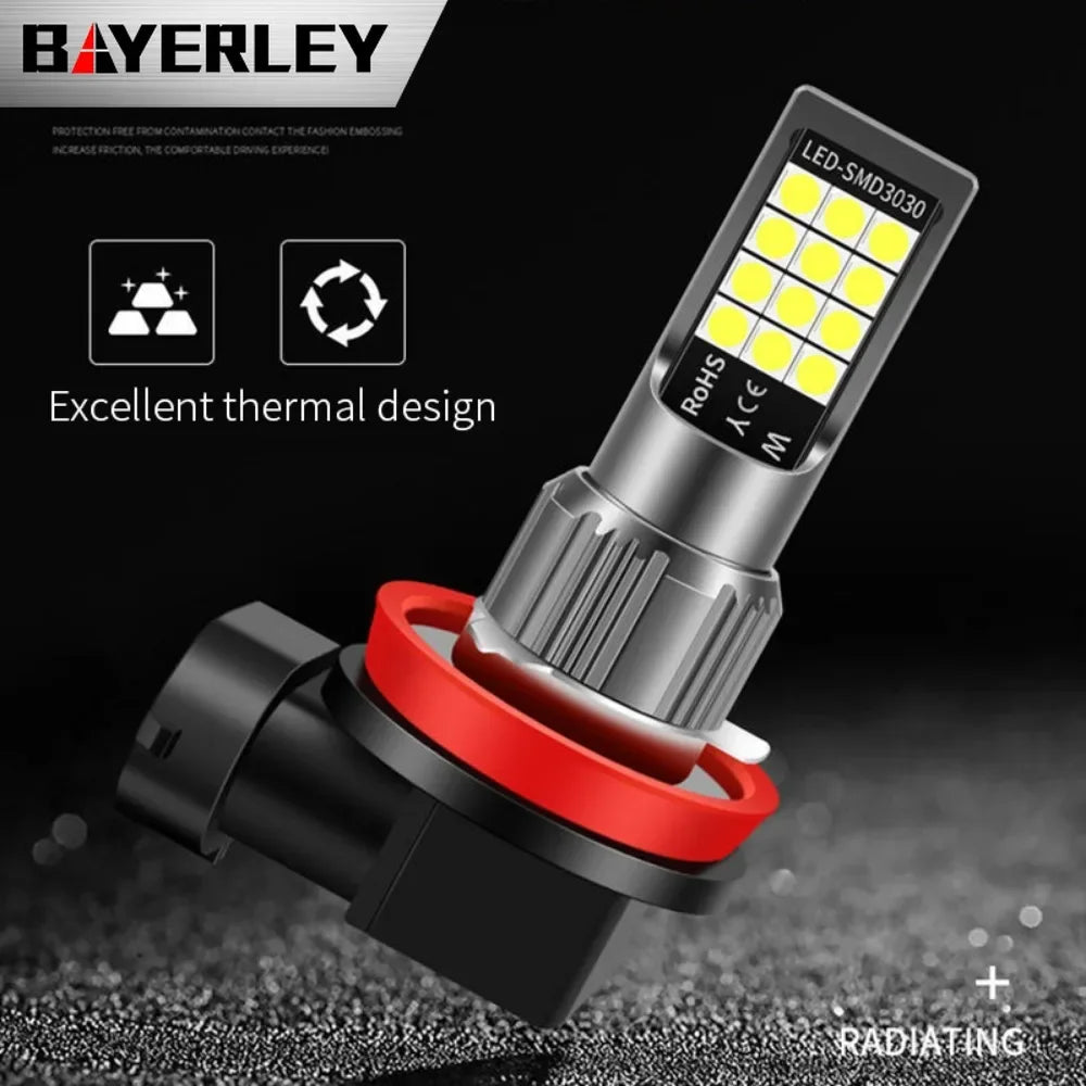 Car LED Fog Light H11 H7 9005 9006 with Flashing Emergency Warning Strobe Led Light 9005 9006 H3 880 88112V 24Leds Auto Lights