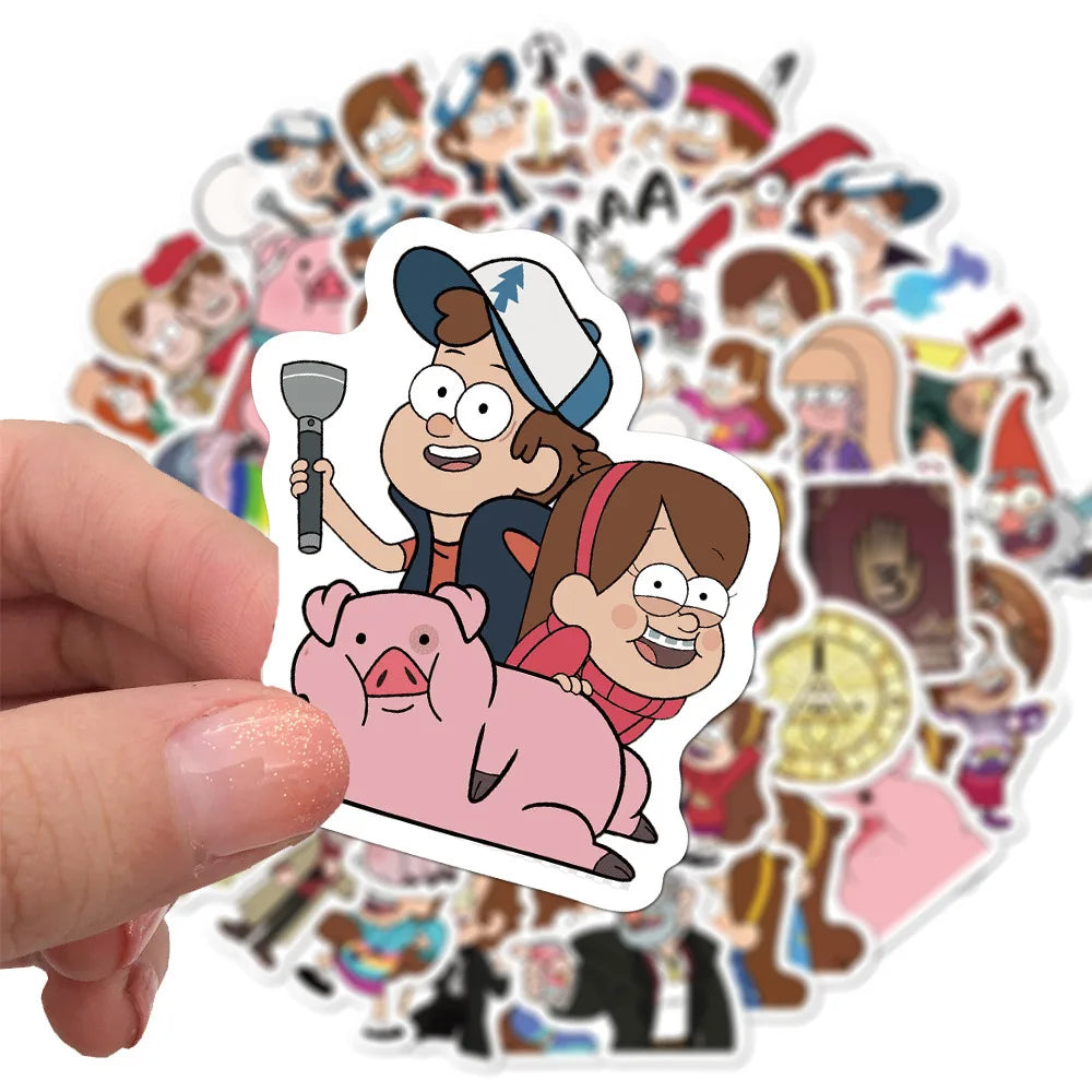 50Pcs Laptop Cartoon Gravity Falls Stickers