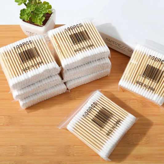 300/500/1000pcs Double Head Cotton Swab Women Makeup Cotton Buds