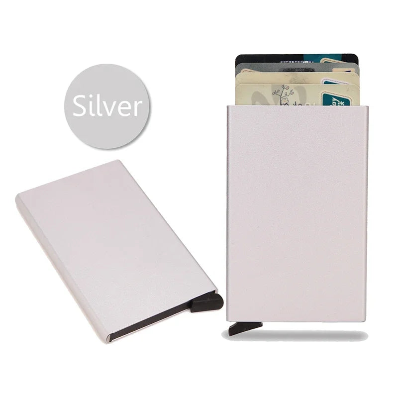 RFID Blocking Wallet Card Holder Metal Thin Slim Pop Up Minimalist Unisex