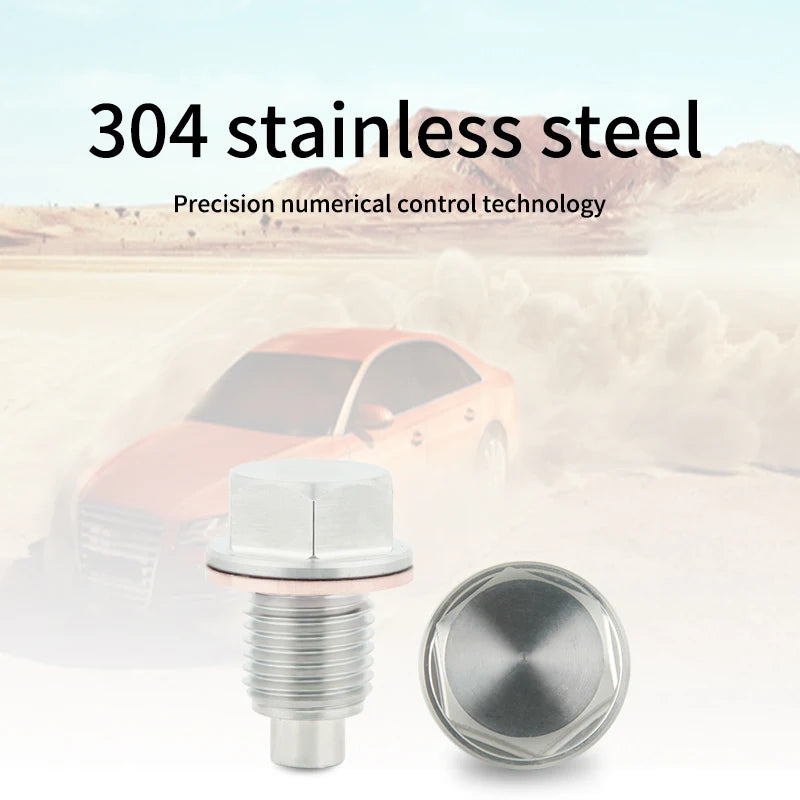 Stainless steel engine magnetic oil drain plug screw nut bolt Oil pan screw M12*1.25/M14*1.5
