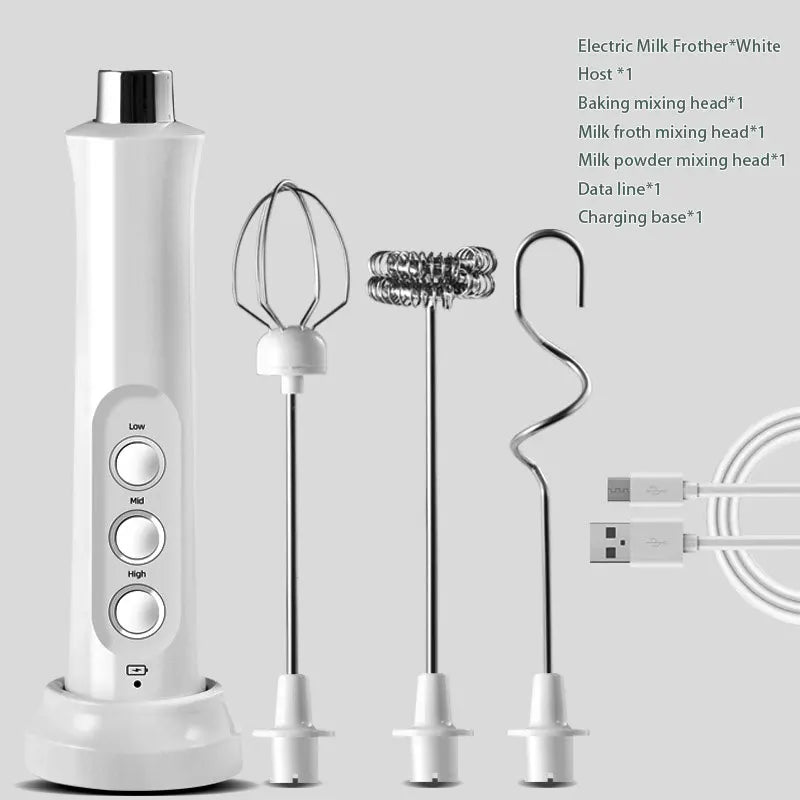 3 In 1 Portable Electric Milk Frother Foam Maker