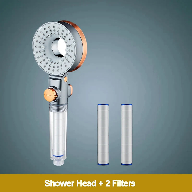 Double-sided shower head beauty filtered water purification three-speed pressurized